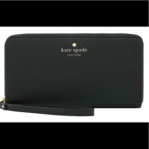Kate Spade Black Wallet with Wristlet Strap